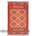 Bungalow Rose Rocky Hand Woven Orange/Red Area Rug BGRS3140